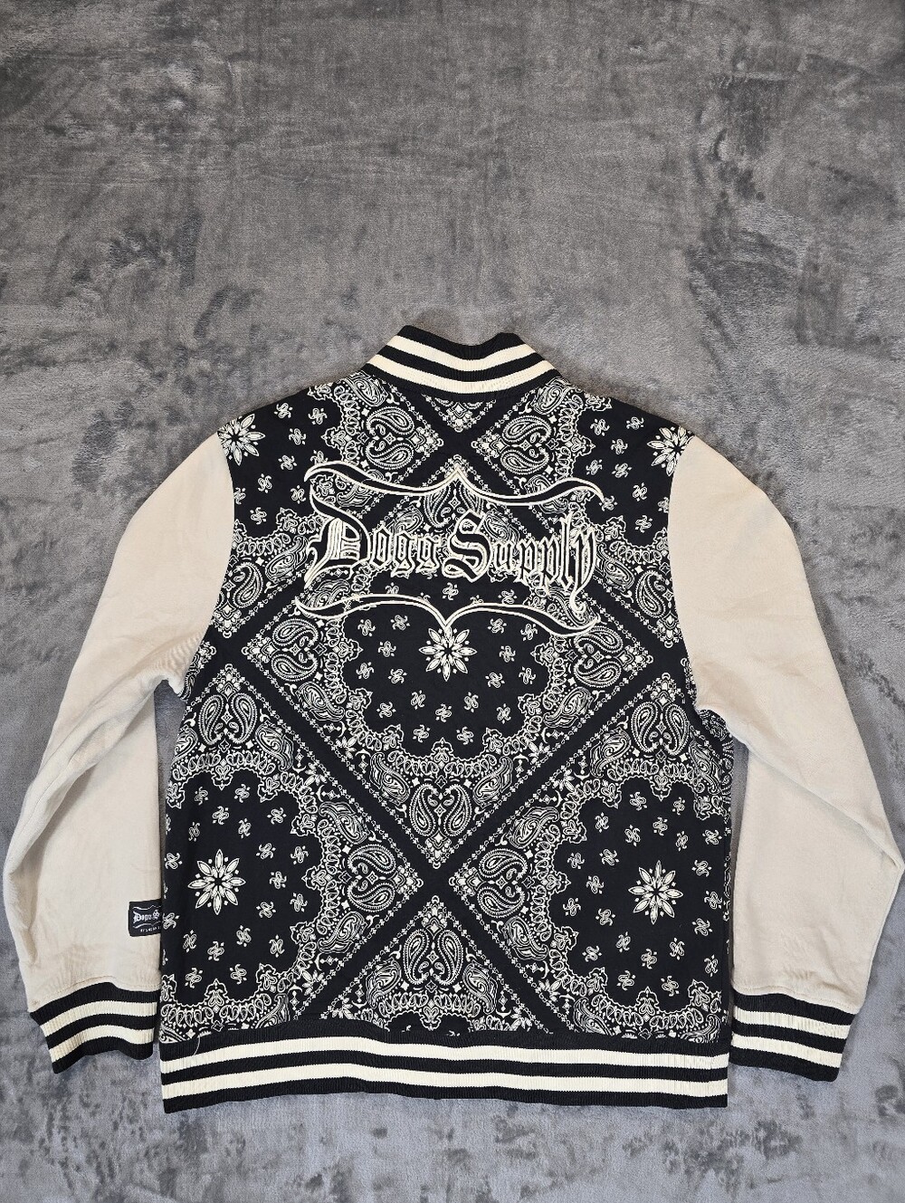 Dogg Supply By Snoop Dog Paisley Polyfleece Varisty Jacket Size Large